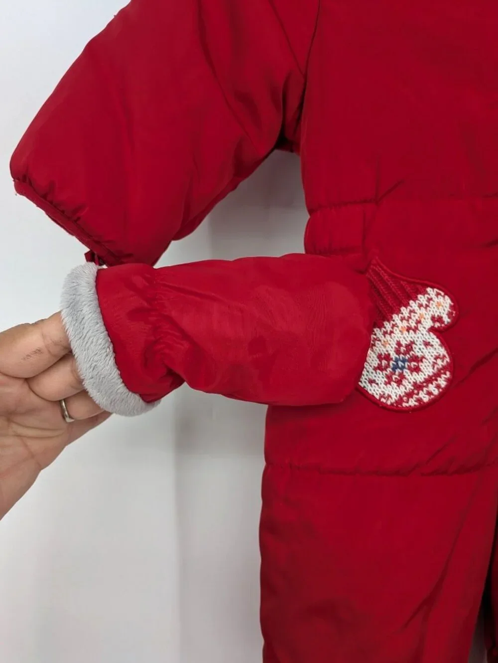 Mayoral Baby Zip Snowsuit Hooded Sherpa Lined Jumpsuit‎ Mittens Booties 9 Months